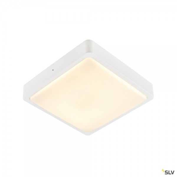 SLV 1003449 Ainos Square, Wand- und Deckenleuchte, weiß, IP65, LED, 17W, 3000K/4000K, 1300lm