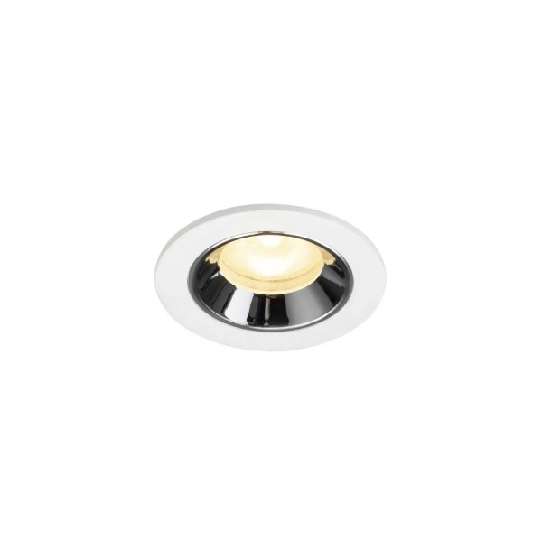 SLV 1009306 Numinos XS, LED-Einbauspot, 6.9W, 3000K, 950lm, 55°, in weiß/chrom