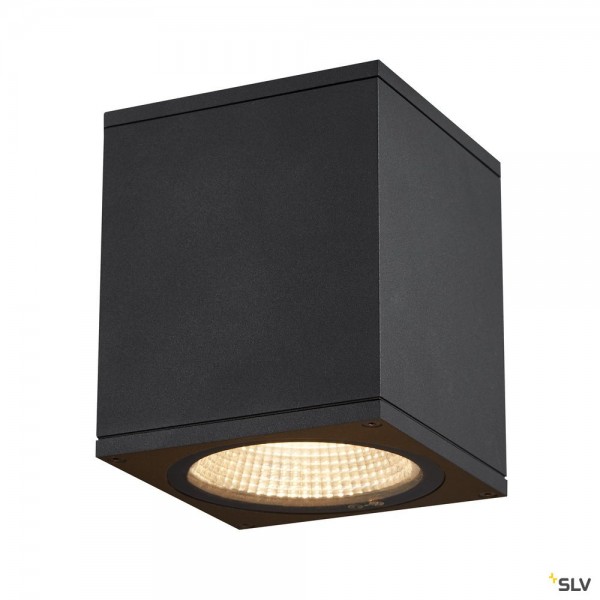 SLV 1003421 Enola Square M, Deckenleuchte, anthrazit, IP65, LED, 10W, 3000K/4000K, 800lm