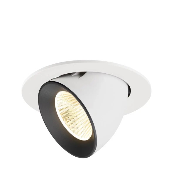 SLV 1009733 Numinos Gimble L, LED-Einbauleuchte, 17W, 3000K, 2500lm, 40°, in weiß/schwarz