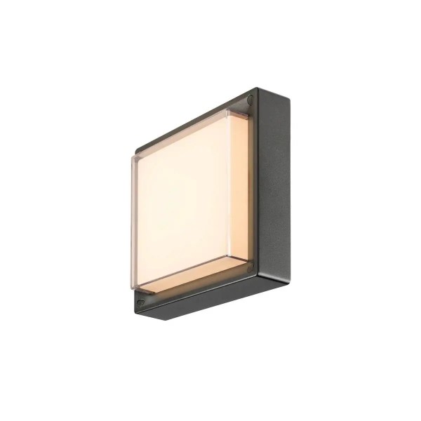 SLV 1011260 Ainos Slide WL, LED Außen Wand- & Deckenleuchte Eckig, dimmbar, 11W, 27/3K, in Schwarz