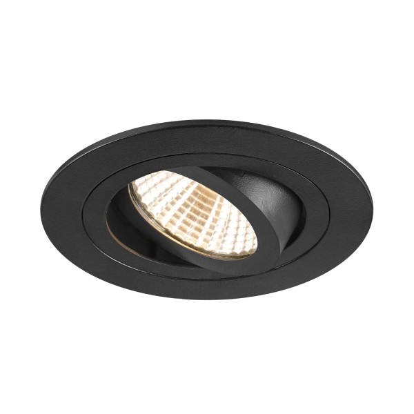 SLV 1007402 New Tria 75, Einbauleuchte, schwarz, rund, dimmbar, LED, 8.3W, 2700K, 705lm, 38°