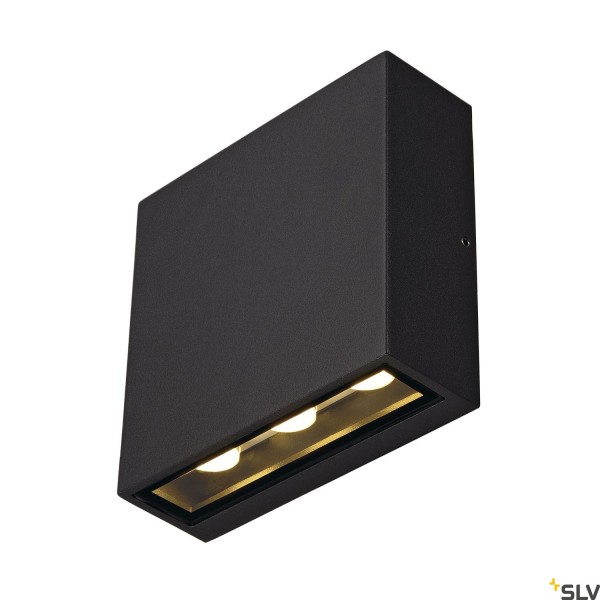 SLV 1005126 Big Quad, Außenwandleuchte, anthrazit, up&down, IP54, LED, 8,2W, 3000K, 640lm