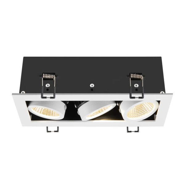 SLV 1007568 Kadux Triple, LED-Deckeneinbauleuchte, DIM, weiß, 20W, 3000K, 2350lm