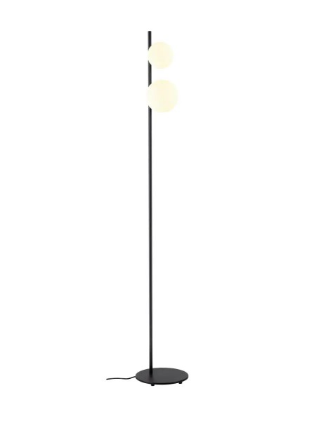 SLV 1009142 Sun FL, Kugel Glas Stehlampe, G9, in schwarz/weiß