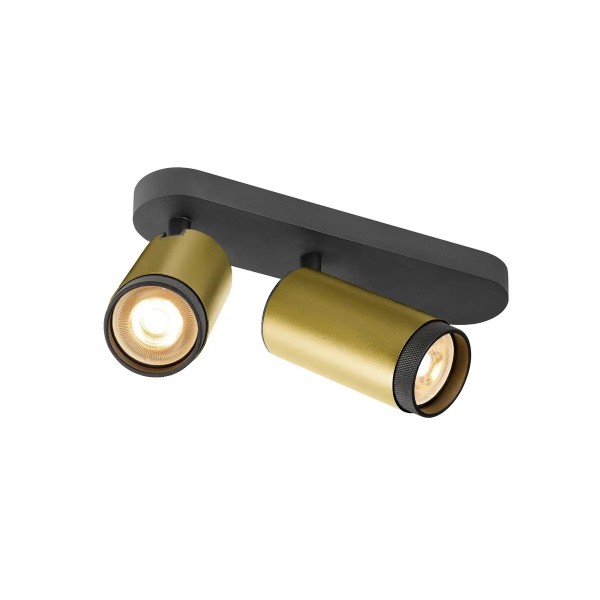 SLV 1009099 Grip! L Double, Deckenstrahler GU10, in gold/schwarz