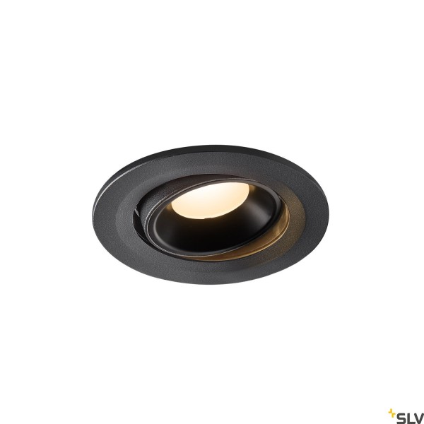 SLV 1005337 Numinos Move S, Deckeneinbauleuchte, schwarz, LED, 8,6W, 3000K, 690lm, 20°