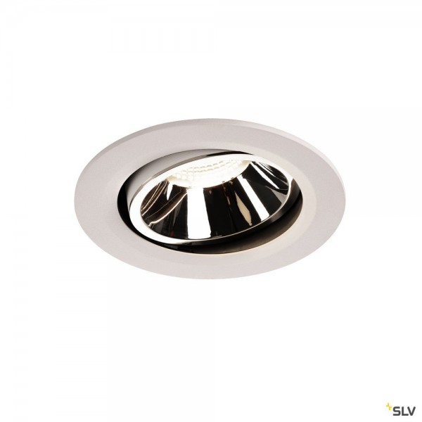 SLV 1003690 Numinos Move L, Deckeneinbauleuchte, weiß/chrom, LED, 25,41W, 4000K, 2350lm, 40°