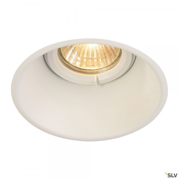 SLV 113161 Horn-O, Deckeneinbauleuchte, weiß matt, IP21, QPAR51, GU10, max.50W
