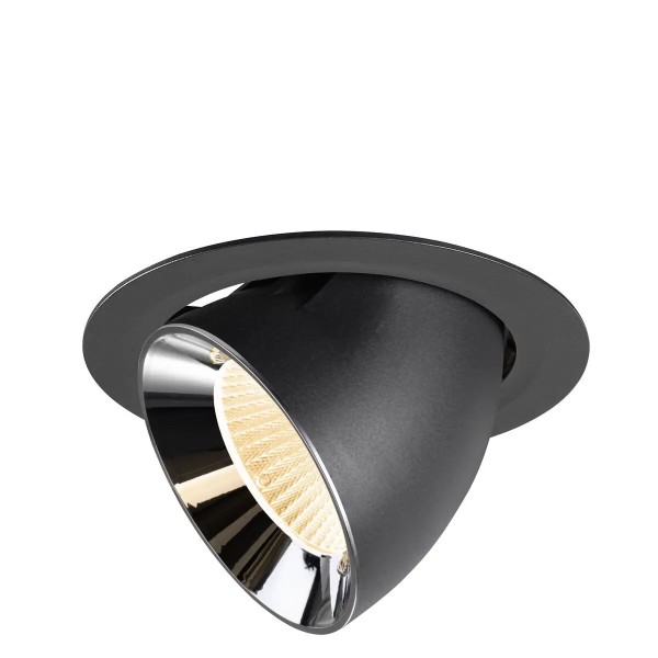 SLV 1009869 Numinos Gimble XL, LED-Einbauleuchte, 24W, 2700K, 3500lm, 40°, in schwarz/chrom