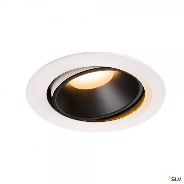 SLV 1003709 Numinos Move XL, Deckeneinbauleuchte, weiß/schwarz, LED, 37,4W, 2700K, 3300lm, 20°