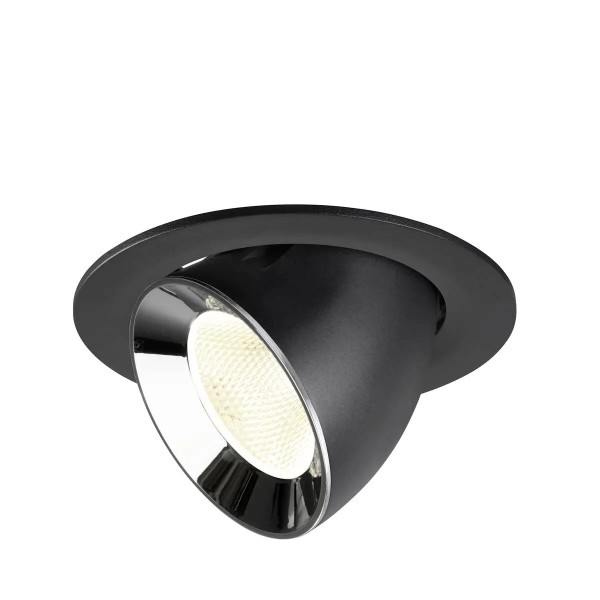 SLV 1009741 Numinos Gimble L, LED-Einbauleuchte, 17W, 4000K, 2700lm, 20°, in schwarz/chrom