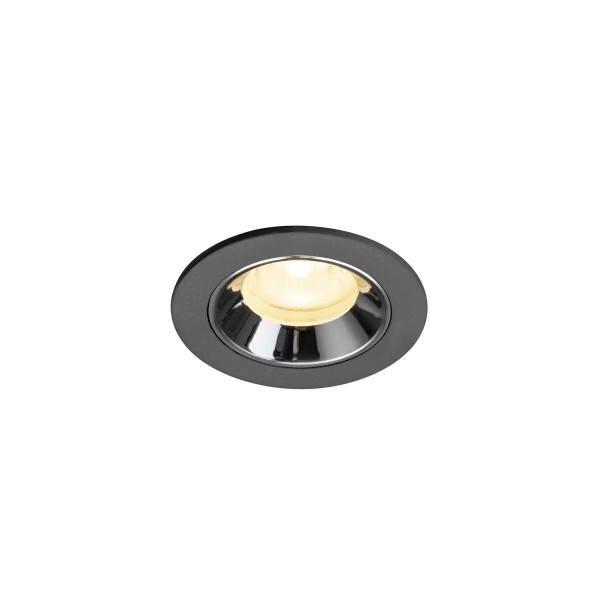 SLV 1009294 Numinos XS, LED-Einbauspot, 6.9W, 3000K, 950lm, 40°, in schwarz/chrom