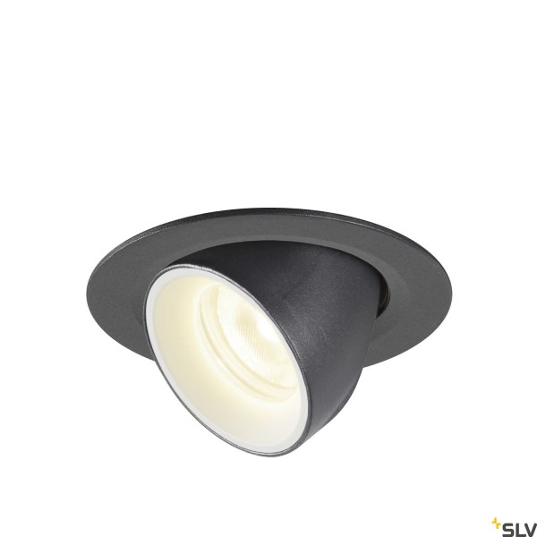 SLV 1005850 Numinos Gimble XS, Deckeneinbauleuchte, schwarz/weiß, LED, 7W, 4000K, 750lm, 20°
