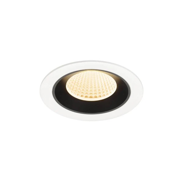 SLV 1009607 Numinos M, LED-Einbauspot, 12W, 2700K, 1700lm, 40°, in weiß/schwarz