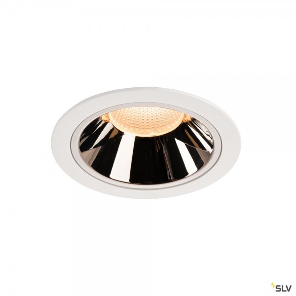 SLV 1004005 Numinos XL, Deckeneinbauleuchte, weiß/chrom, LED, 37,4W, 2700K, 3400lm, 55°