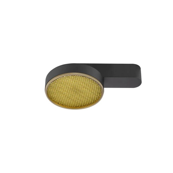 SLV 1009100 Grip! Flat, Flache LED-Deckenleuchte Rund, dimmbar, 15W, CCT 27/3K, in schwarz/gold