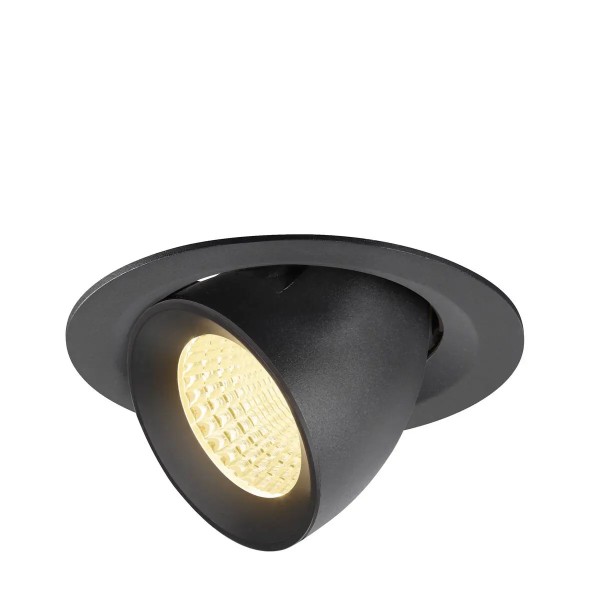 SLV 1009565 Numinos Gimble M, LED-Einbauleuchte, 12W, 3000K, 1800lm, 55°, in schwarz