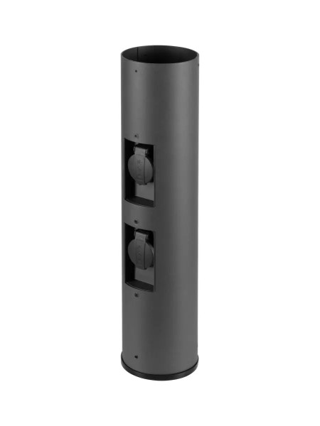 SLV 1008474 M-Pol 60, Poller mit 2 Steckdose, in anthrazit