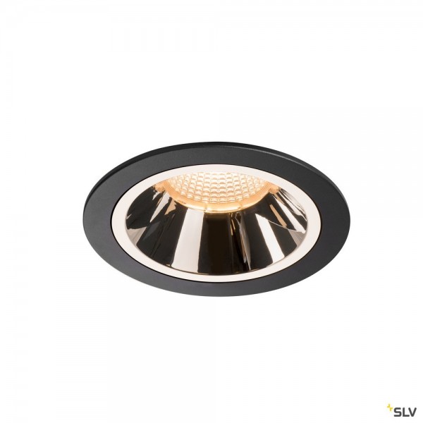 SLV 1003918 Numinos L, Deckeneinbauleuchte, schwarz/chrom, LED, 25,41W, 2700K, 2150lm, 40°