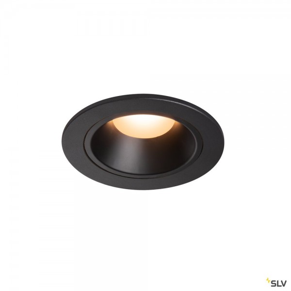 SLV 1003769 Numinos S, Deckeneinbauleuchte, schwarz, LED, 8,6W, 2700K, 670lm, 20°