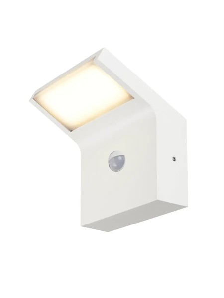 SLV 1008724 Ordi II, LED-Wandleuchte eckig IP54, 9.5W, CCT 22/3K, weiß mit Sensor