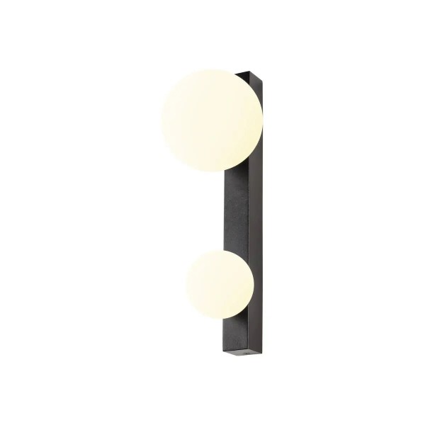 SLV 1009145 Sun WL, Kugel Wandleuchte 2-flammig asymmetrisch, G9, in schwarz/weiß