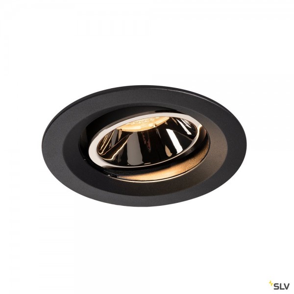 SLV 1003582 Numinos Move M, Deckeneinbauleuchte, schwarz/chrom, LED, 17,55W, 3000K, 1550lm, 40°