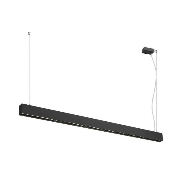 SLV 1010516 Glenos Pro, LED-Pendelleuchte Linear 144.8cm Up/Down, DALI, 70W, 4K, in schwarz