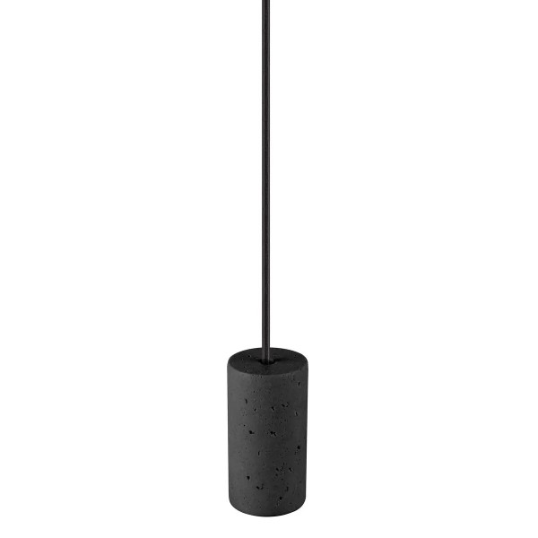 SLV 1010417 Fitu, Pendelleuchte aus Travertin Stein, E27, 500cm, in schwarz