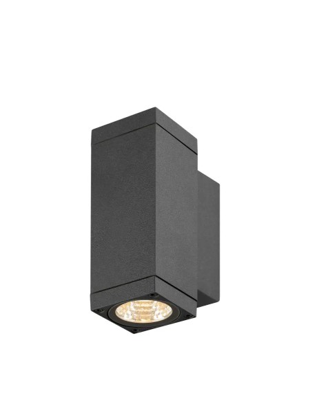 SLV 1010183 Theo Pro S, LED-Außenwandlampe Up Down Eckig DALI, IP65, 12W, 27K, in anthrazit