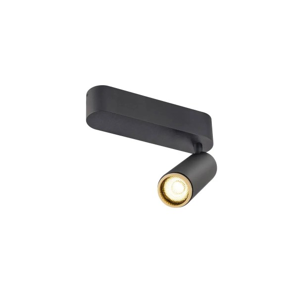 SLV 1009071 Grip! M, LED-Strahler 1-flammig mit Dekoring, DIM, 14W, 3K, in schwarz/gold