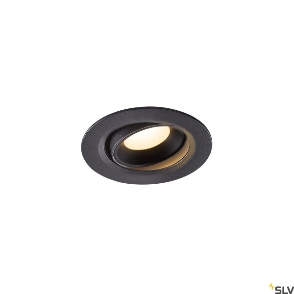 SLV 1005577 Numinos Move XS, Deckeneinbauleuchte, schwarz, LED, 7W, 3000K, 690lm, 55°