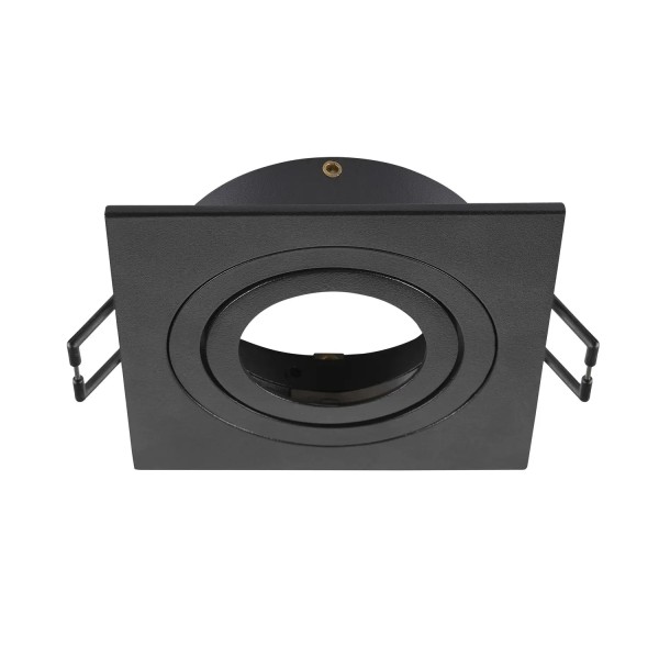 SLV 1007340 New Tria 75, Deckeneinbauring, schwarz, eckig, dreh- und schwenkbar, 9x9cm, H:2.6cm