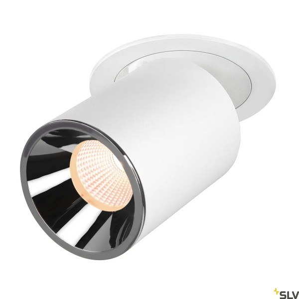 SLV 1007040 Numinos Projector L, Einbauleuchte, weiß/chrom, LED, 25.4W, 2700K, 2150lm, 20°