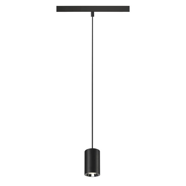 SLV 1006800 Numinos XS, 48V Track LED-Pendelleuchte, DALI, 8.7W, 4000K, 730lm, 40°, in schwarz/chrom