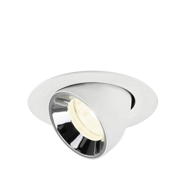 SLV 1010073 Numinos Gimble XS, LED-Einbauleuchte, 6.9W, 4000K, 1000lm, 20°, in weiß/chrom