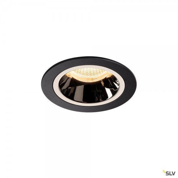 SLV 1003867 Numinos M, Deckeneinbauleuchte, schwarz/chrom, LED, 17,55W, 3000K, 1550lm, 20°