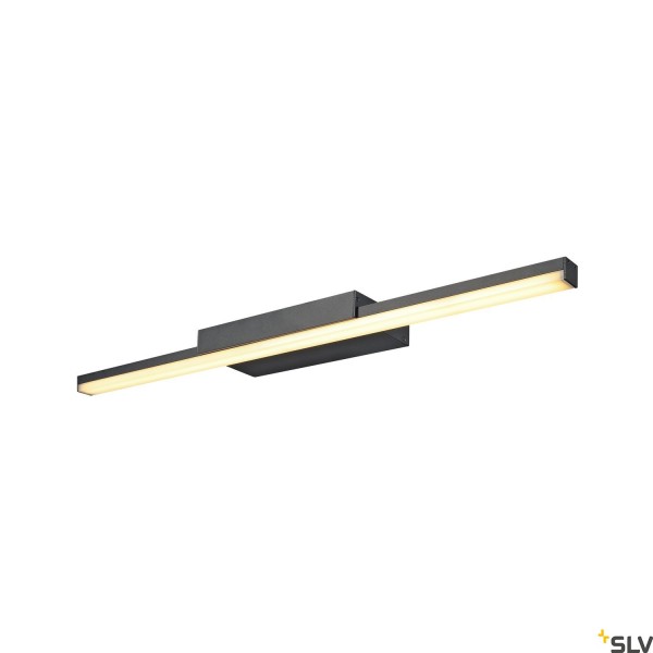 SLV 1003506 Glenos 60, Spiegelleuchte, schwarz, LED, 12W, 3000K/4000K, 1170lm