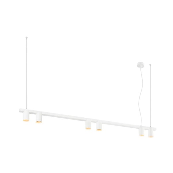 SLV 1011908 Enola 2.0 M, Lineare Pendelleuchte Sechsflammig, GU10, 1,5m, in Weiß