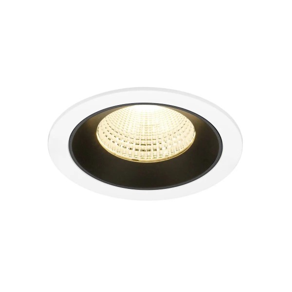 SLV 1009789 Numinos L, LED-Einbauspot, 17W, 3000K, 2500lm, 55°, in weiß/schwarz