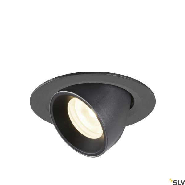 SLV 1005855 Numinos Gimble XS, Deckeneinbauleuchte, schwarz, LED, 7W, 4000K, 710lm, 55°