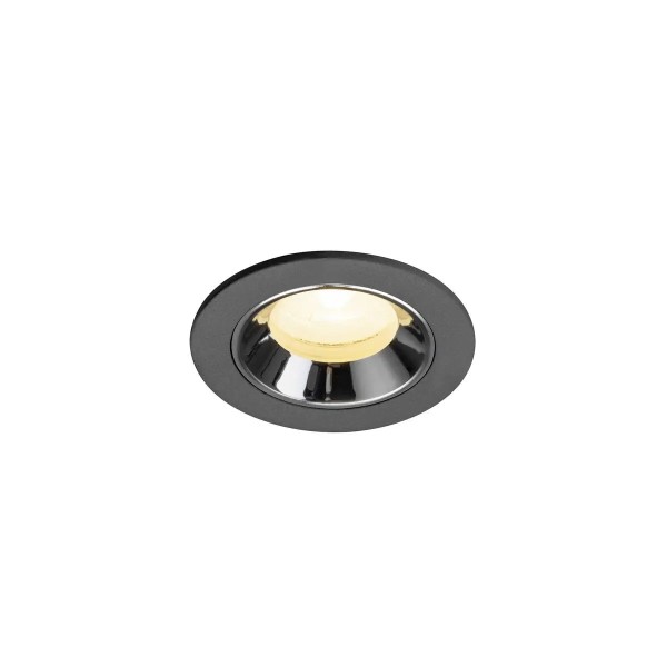 SLV 1009291 Numinos XS, LED-Einbauspot, 6.9W, 3000K, 950lm, 20°, in schwarz/chrom