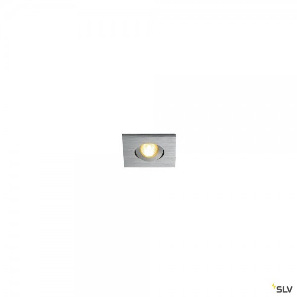 SLV 114406 New Tria Mini Set, Deckeneinbauleuchte, alu gebürstet, IP44, LED, 4,4W, 3000K, 143lm