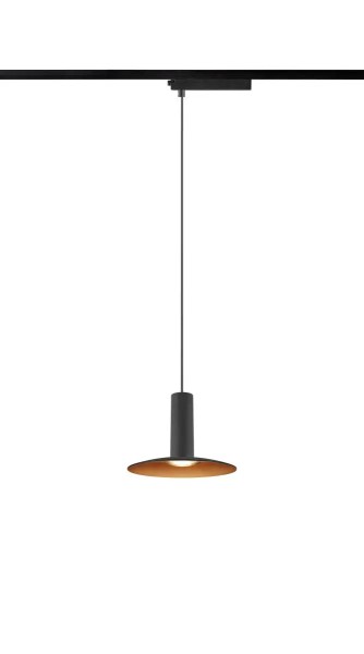 SLV 1010288 Lalu Set Elypse 15, 1-Phasen LED-Hängelampe Scheibe, DIM, 9.5W, 27/3K, schwarz/bronze