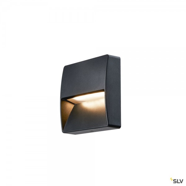 SLV 1002869 Downunder Out, Wandleuchte, anthrazit, IP65, LED, 4,5W, 3000K/4000K, 150lm