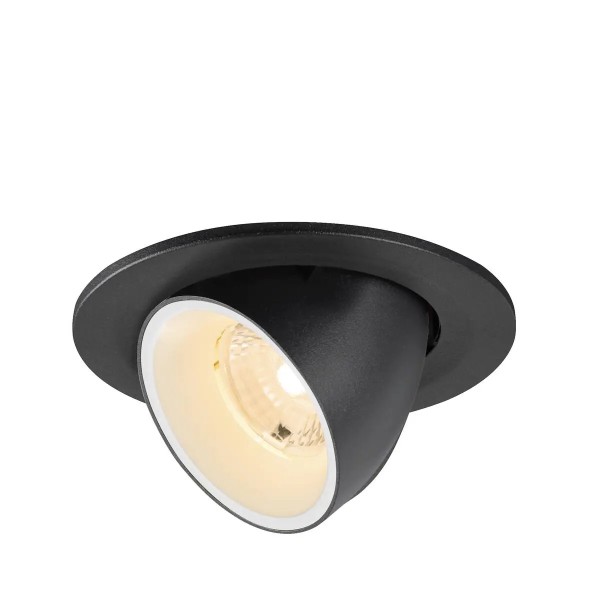SLV 1009383 Numinos Gimble S, LED-Einbauleuchte, 6.7W, 2700K, 1000lm, 40°, in schwarz/weiß