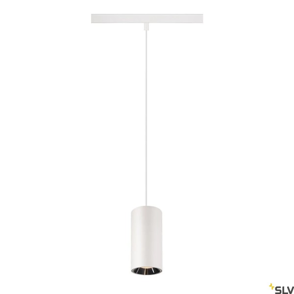 SLV 1006830 Numinos S, 48V Track, Pendelleuchte, weiß/chrom, Dali, LED, 16W, 2700K, 980lm, 55°