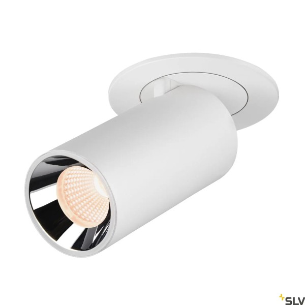 SLV 1006935 Numinos Projector S, Einbauleuchte, weiß/chrom, LED, 8.6W, 2700K, 690lm, 40°