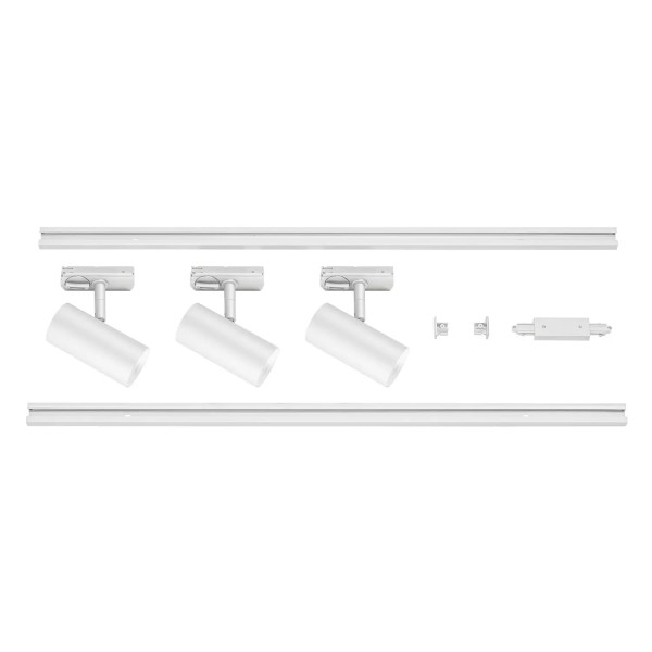 SLV 1007674 Noblo Spot, 1 Phasen Schienensystem Set, weiß, dimmbar, LED, 19W, 2700K, 2250lm, 32°